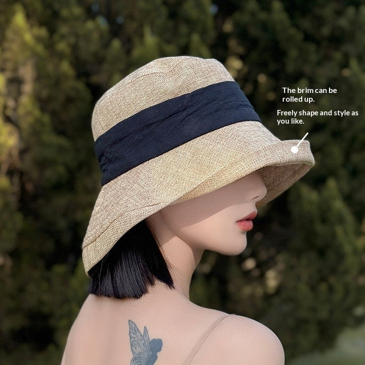 Chapeau de seau à gros bord de style japonais pour femmes Saison estivale
