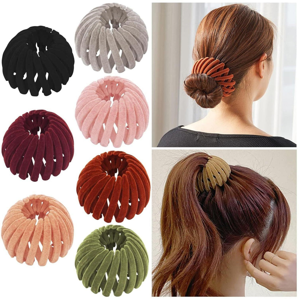 Anneau de cheveux de nid d'oiseau et bande de cheveux épingles