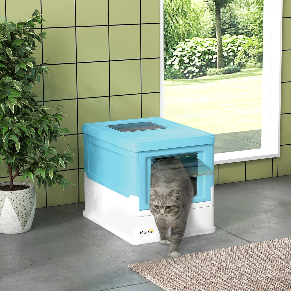 Boîte à litière pour chats à capuchon