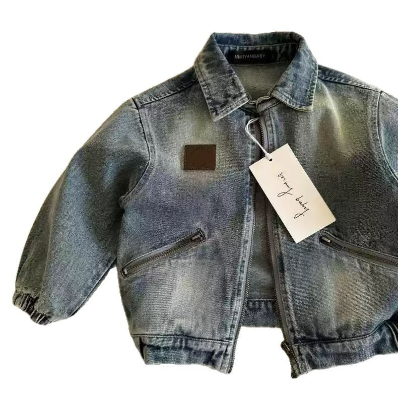 Veste Denim de style coréen rétro pour enfants