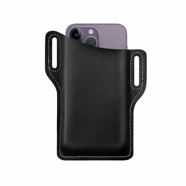 Hommes Ceinture de téléphone cellulaire Pack sac boucle Holster pochette étui en cuir