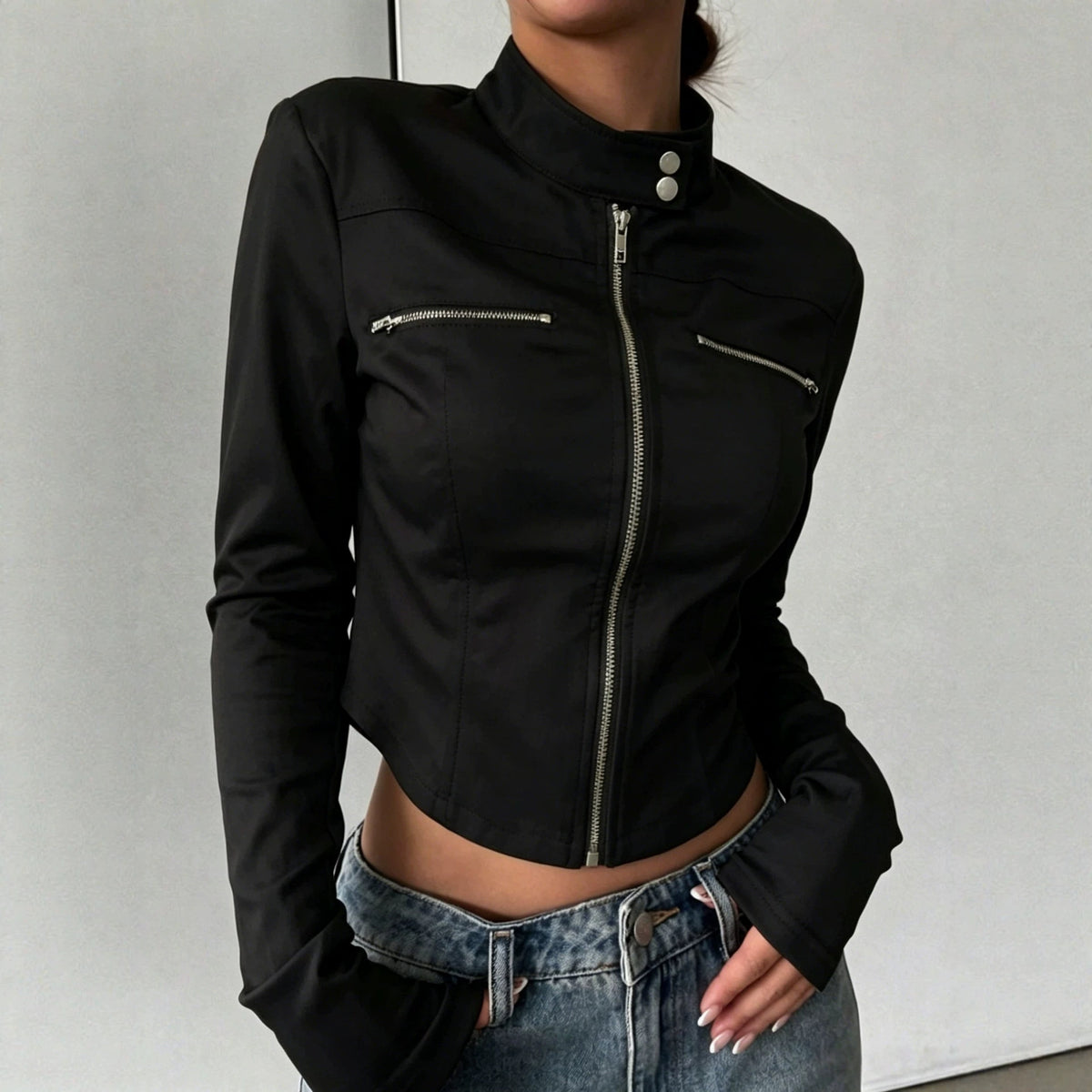 Veste de sport Outwear Figure-flattering Top Asymétrique Design