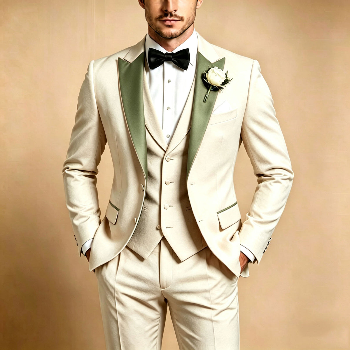 Ensemble de trois pièces pour hommes de couleur