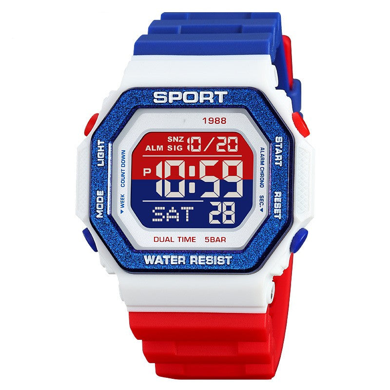 Montre électronique d'extérieur pour hommes Multifonctionnelle