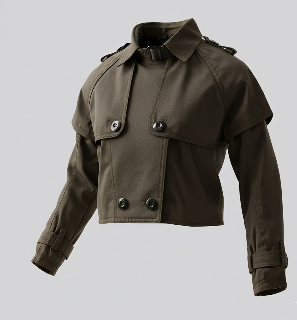 Filles Cropped Trench Jacket Léger Court Coat Printemps Été Âge 4-14Y