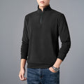 Tweater homme Trendy Tout Match Casual manches longues T chemise Lapel couche de base