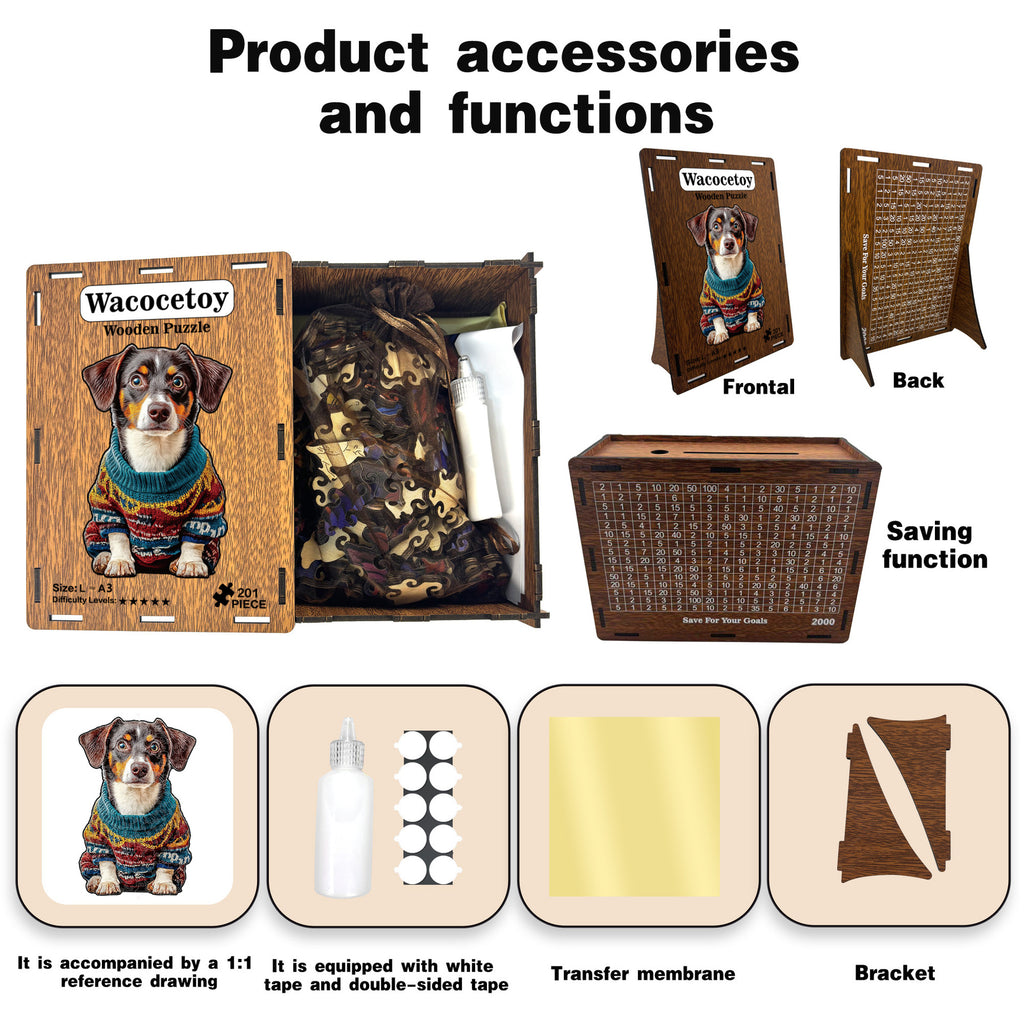 Sausage Puzzle chien en bois Alien Puzzle Festival Puzzle cadeau Stress Relief Game