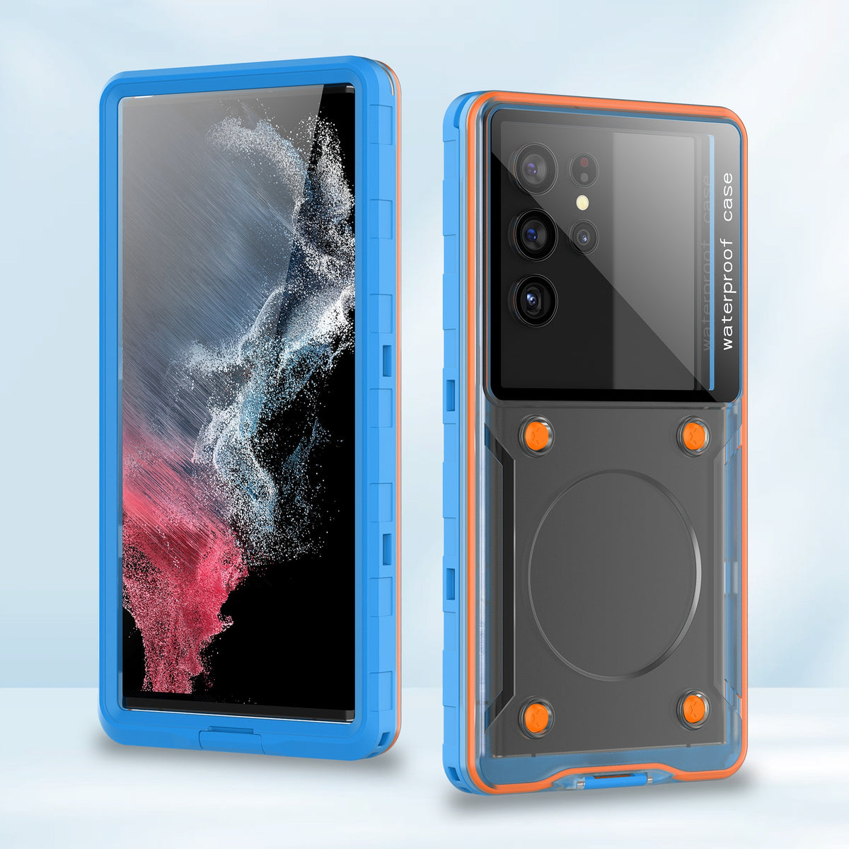 Couverture de protection transparente pour téléphone portable étanche universel de 6,9 pouces