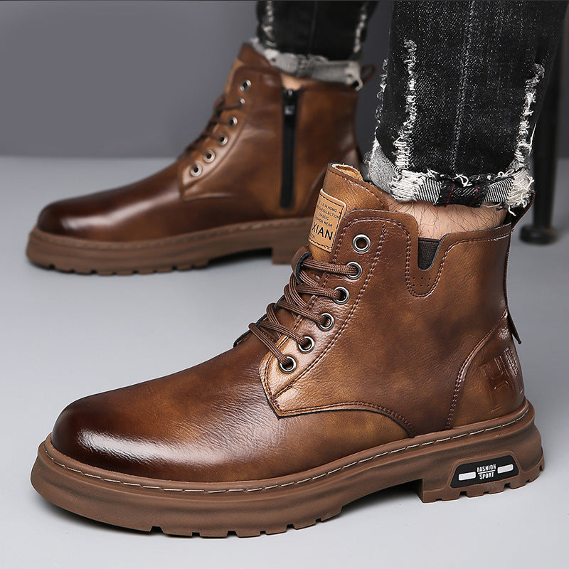Bottes d'automne de style britannique avec des semelles épaisses