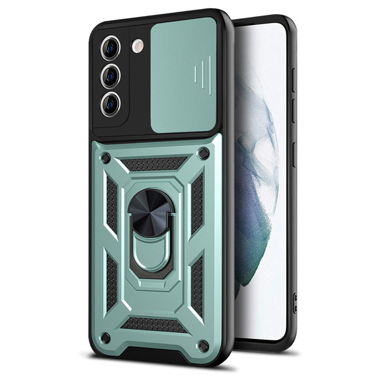 Push Window Protection Cover Bague Magnetic Armour Bracket Mobile Phone Case