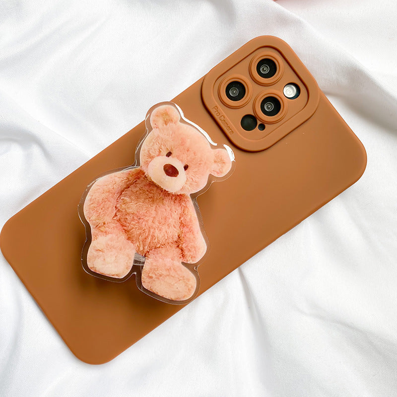 Cute Bear Niche Ring Buckle Mobile Phone Holder