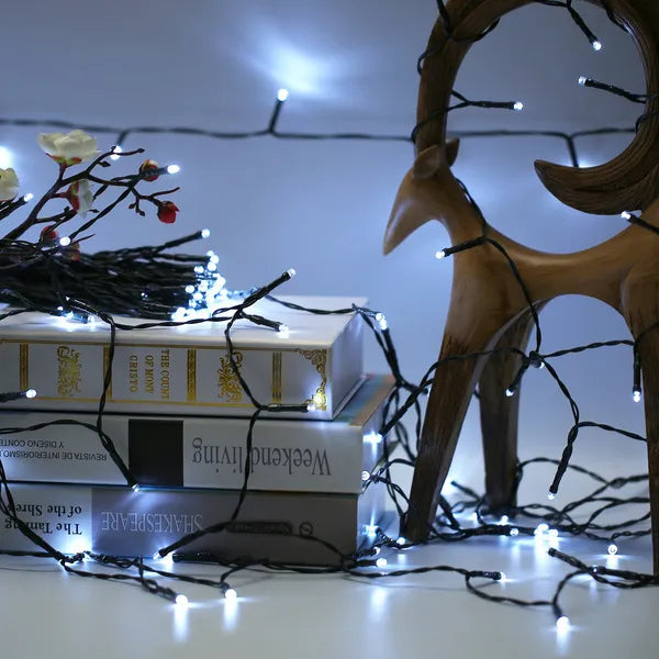 Lumières à chaînes solaires LED Puissance solaire Fairy Lumière à chaînes 12M 100 LEDs 8 Mode d'éclairage Multic