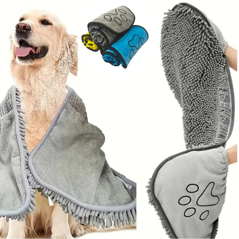 Serviette de bain pour animaux de compagnie