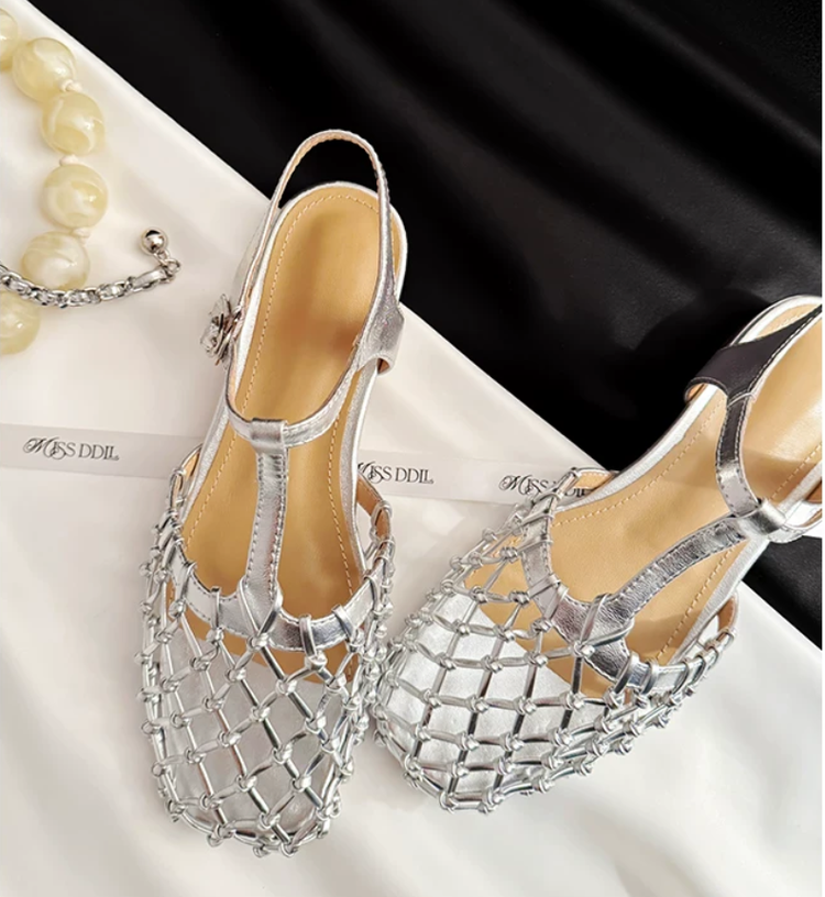 Niche Designer Mesh Hollow Out Sandales romaines