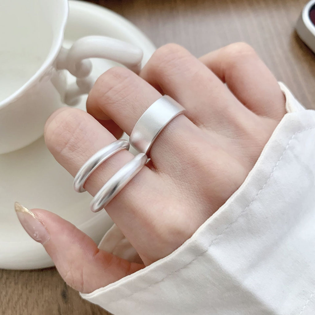 Femmes Matte Finition Anneau ouvert