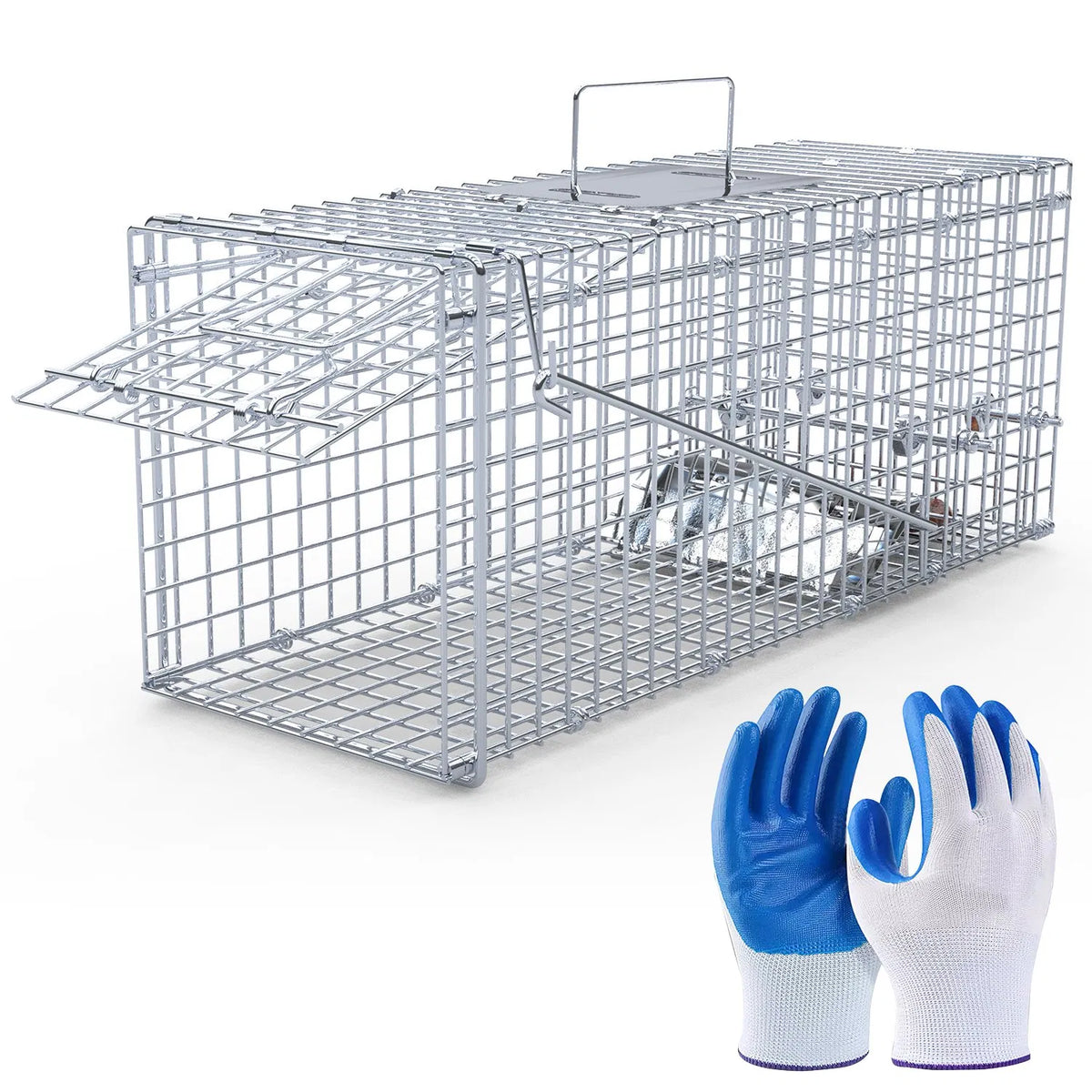 25.59Inch Live humain animal piège Cage lourd pliant attraper et libérer Rodent Cage Fo