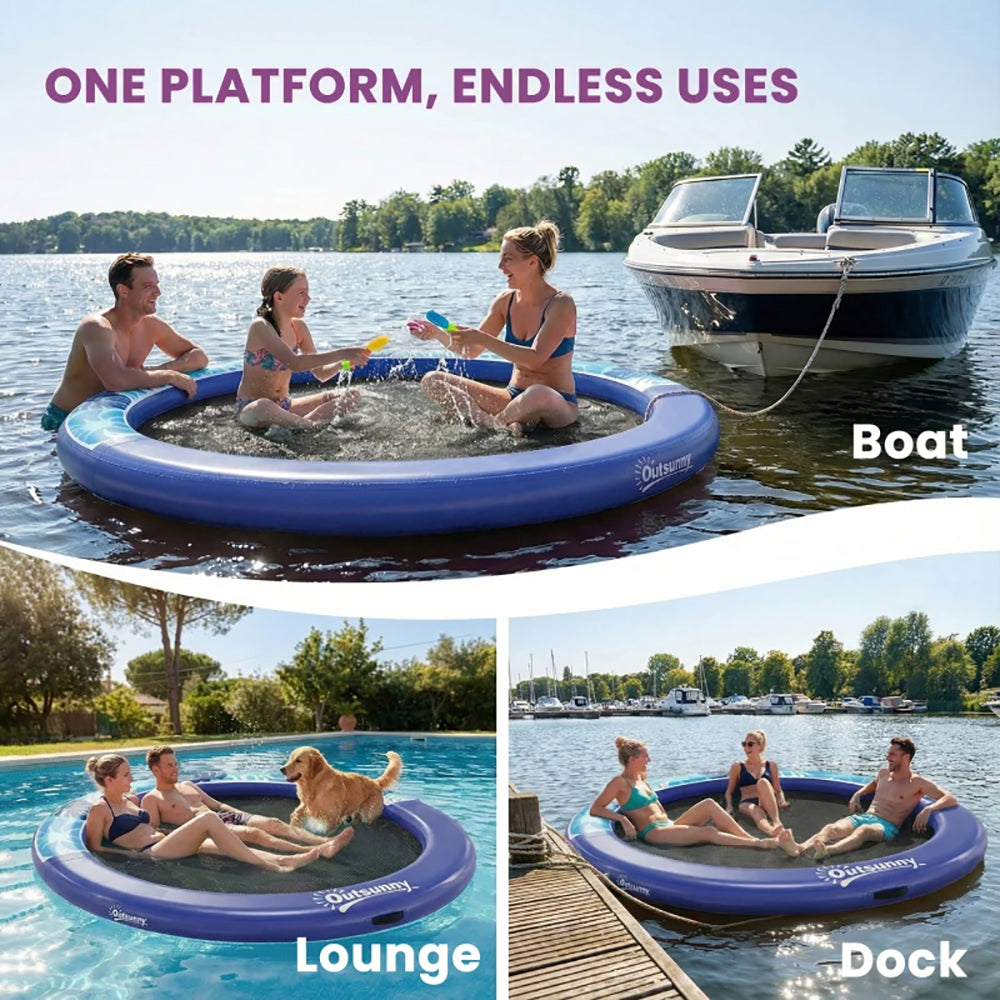 8FT Hamac gonflable anneau flottant