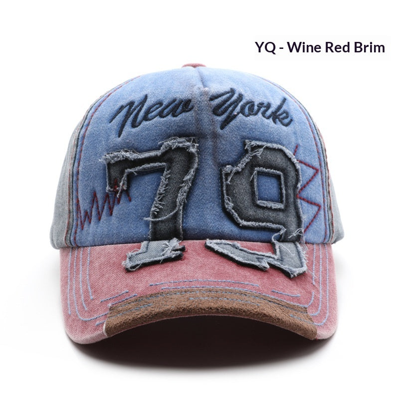 Casquette de baseball pour hommes à lettre lavée