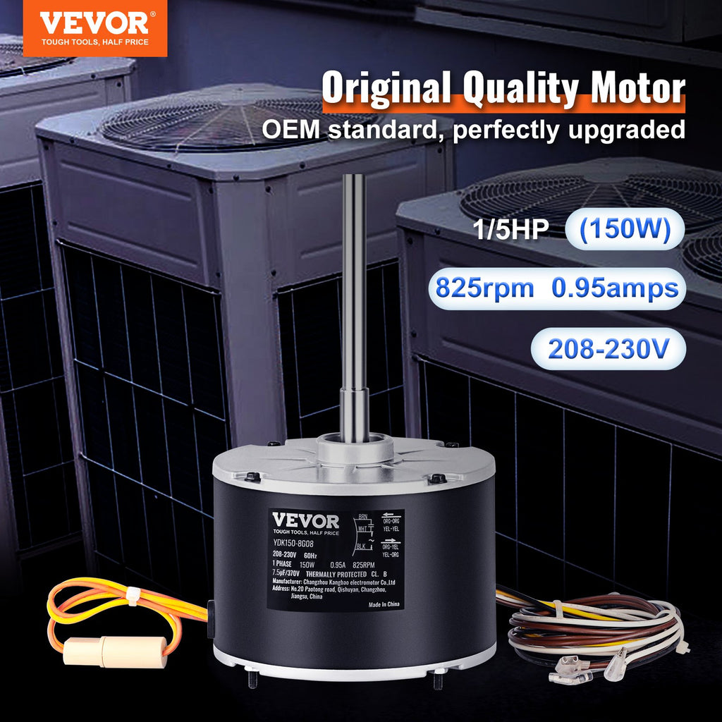Moteur à ventilateur à condenseur VEVOR 5KCP39GFS166S