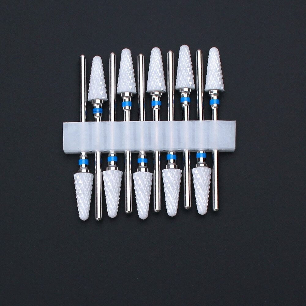 Ensemble d'outils de perceuse à ongles en céramique 10 pièces