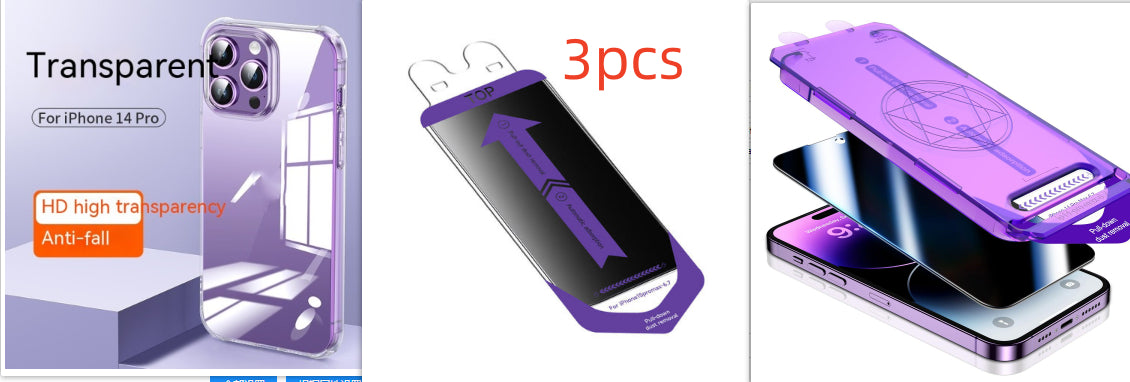 Protecteur d'écran de téléphone mobile transparent et boîtier de téléphone mobile