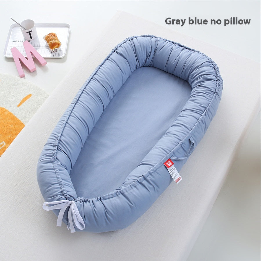 Ins Corée du Sud Portable Baby Bed In Bed Coton Couleur solide