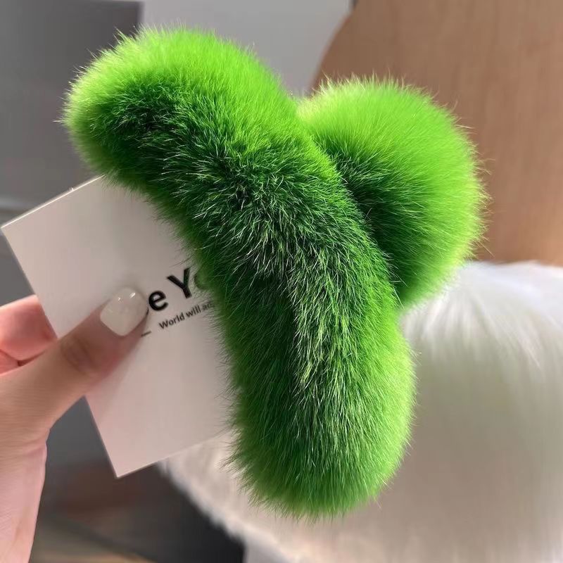 Véritable Rex lapin cheveux mignon en peluche coiffure griffe cheveux