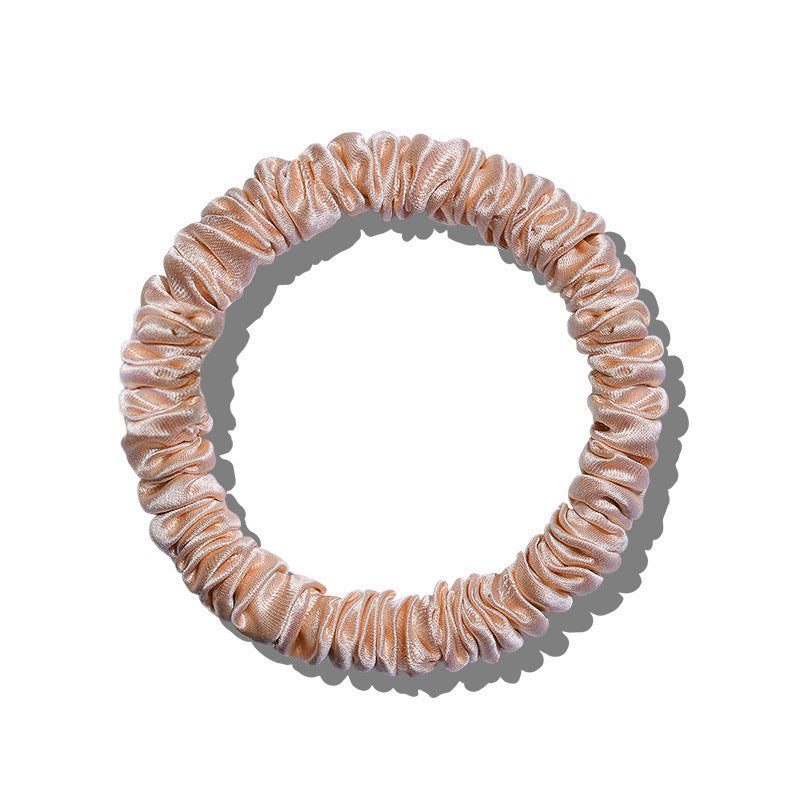 Attache de cheveux en soie 1cm Bande de cheveux en caoutchouc de petite taille