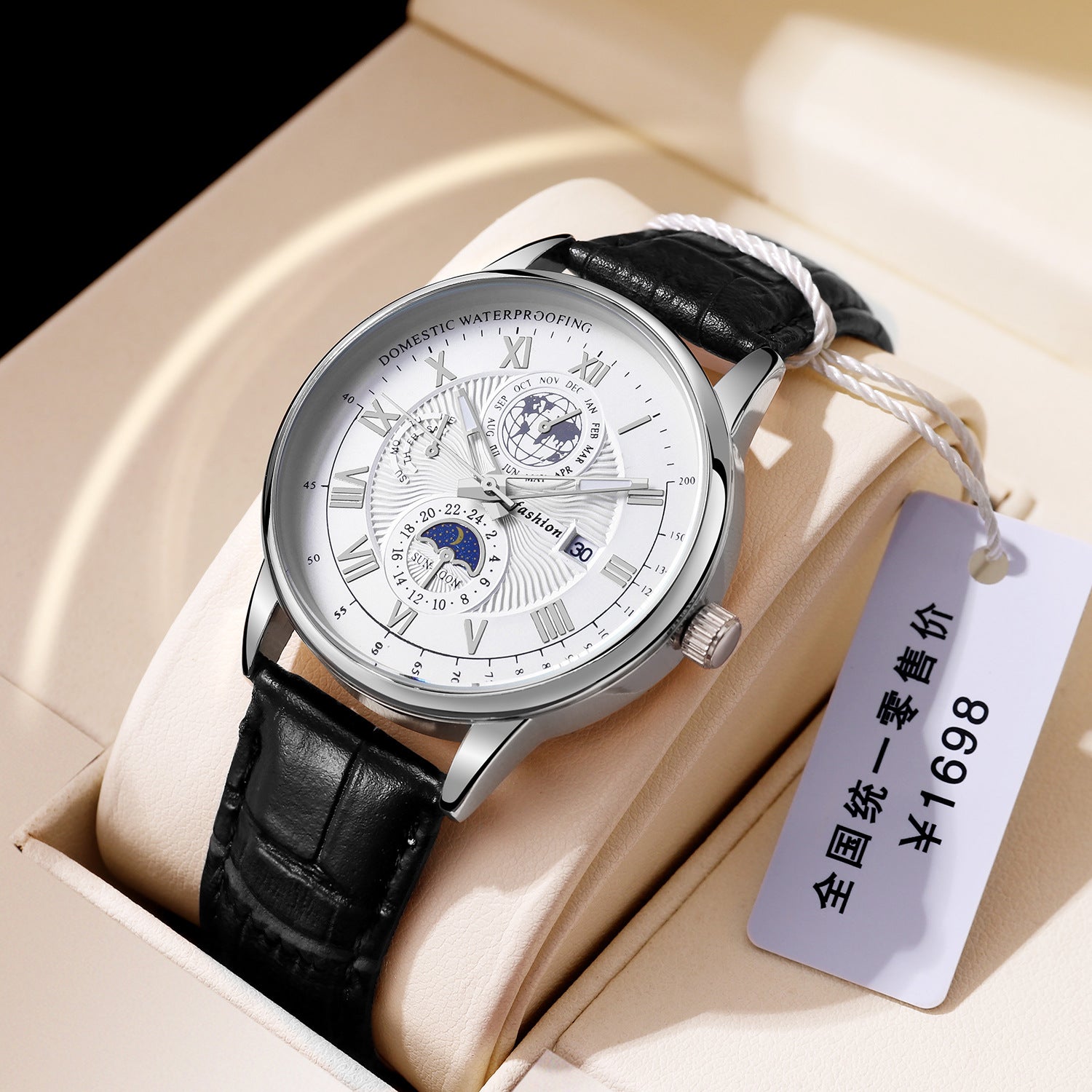 Montres pour hommes Calendrier lumineux non mécanique