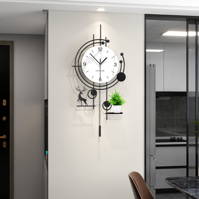 Horloge murale de cerf moderne avec plateau planteur Artistic Home Decor