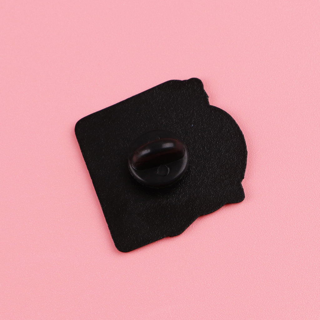 Cute Cartoon Peser Cat Metal Brooch Minimalist Design