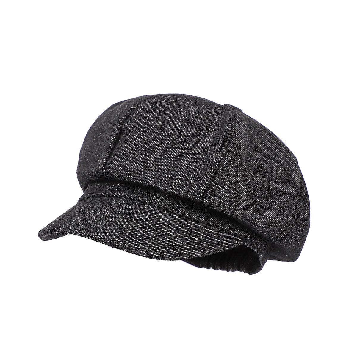 Rétro Lavé à l'eau Octagonal Newsboy Cap avec bride arrière réglable
