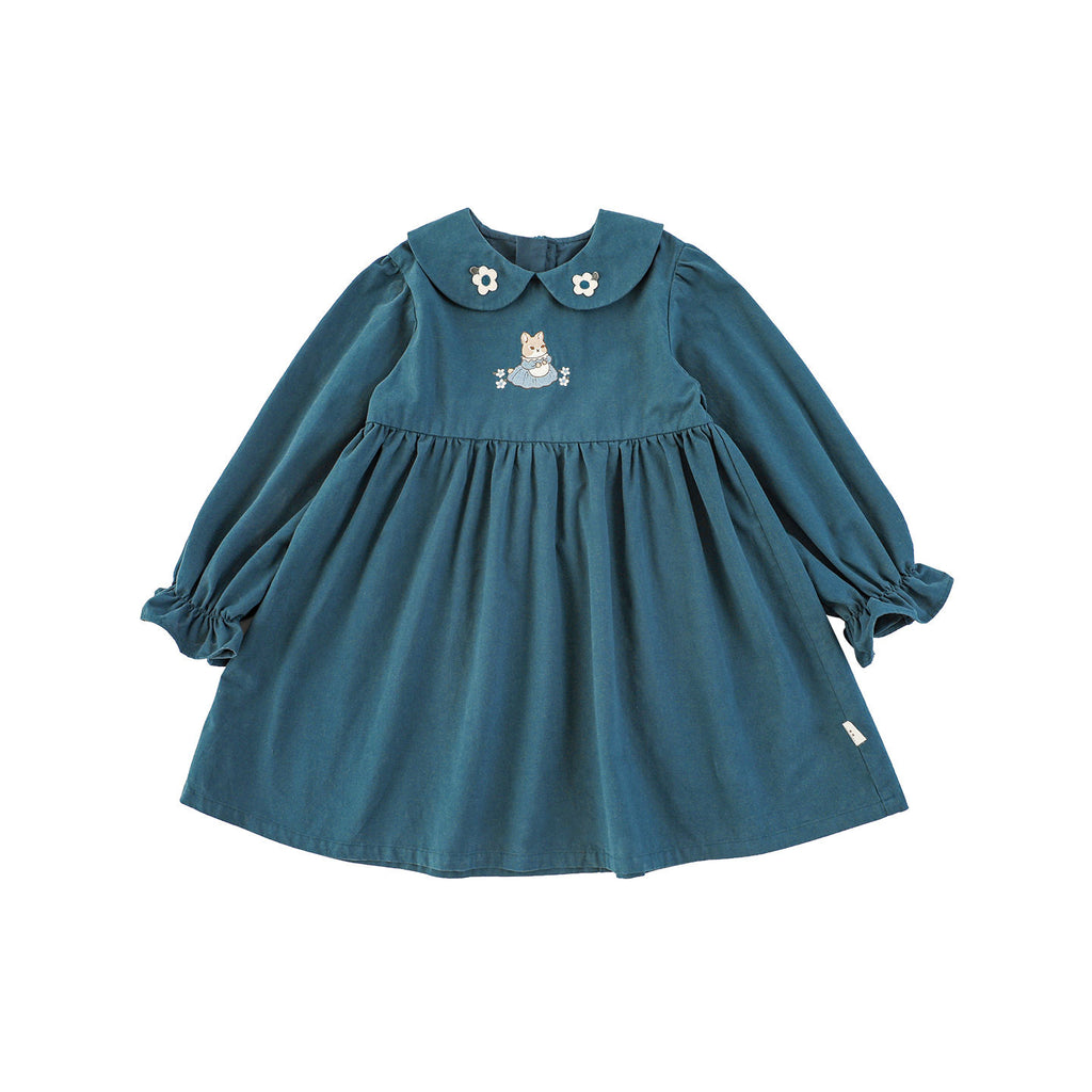 Robe de jeune fille à manches longues d'automne