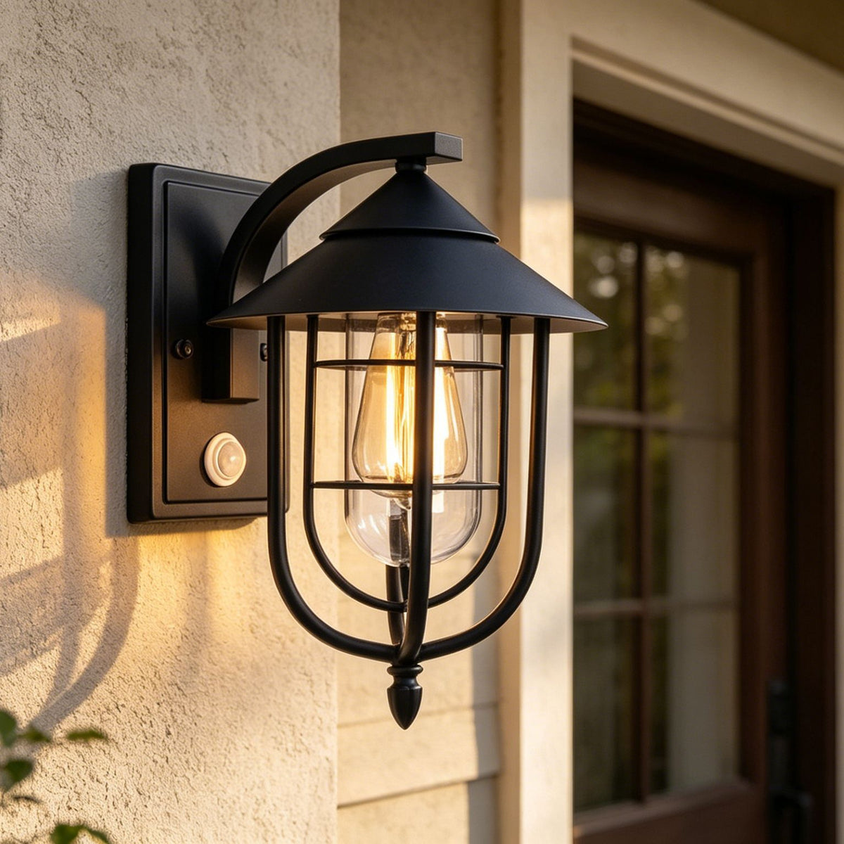 Lampe murale de type japonais pour usage extérieur