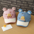 Garçons et filles d'automne Patchwork Oreilles d'ours 3D Tête d'ours pleine impression Cap de baseball bébé - Perfec