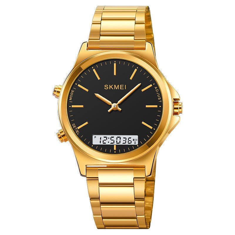Montre en acier multi-fonctions de style affaires pour hommes