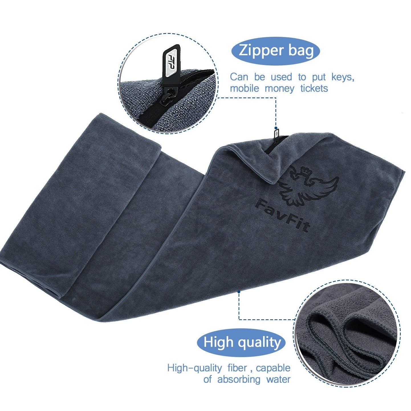 Serviette en microfibre absorbante et douce