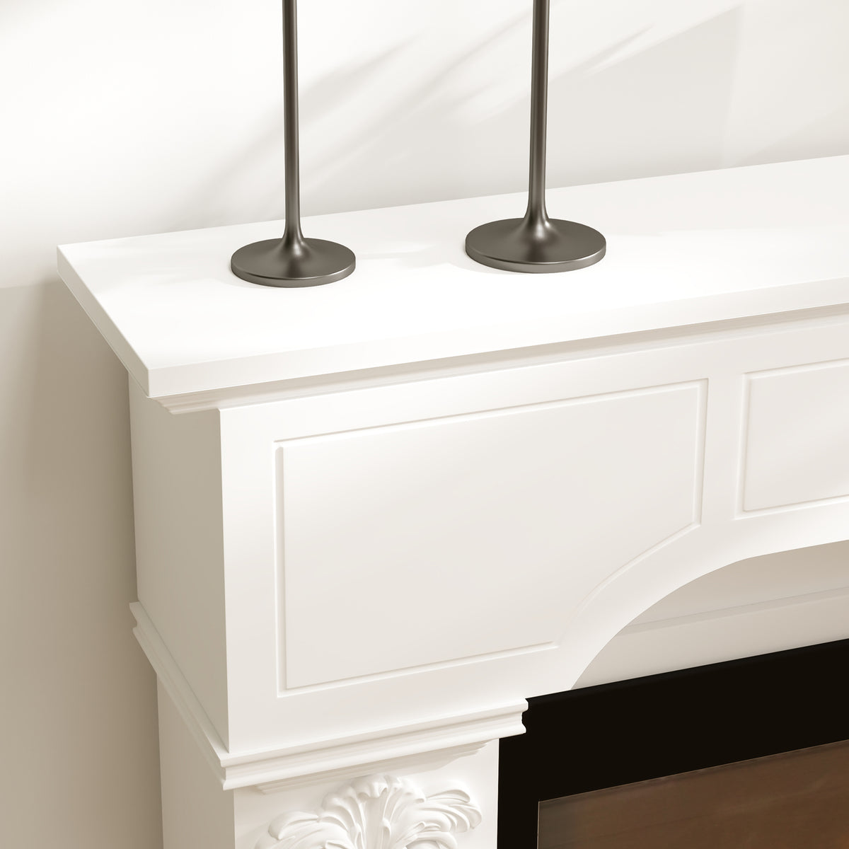 Baroque mantel drape
