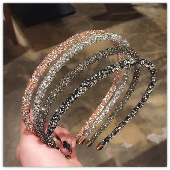 Strass Super Flash bande de cheveux Tempérament sauvage simple épingle à cheveux bande tête