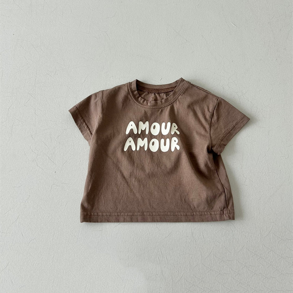T-shirts bébé manches courtes Vêtements d'été pour garçons et filles