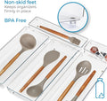Ensemble de tiroirs de cuisine 5 pièces de rangement en plastique transparent pour ustensiles
