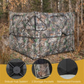 2-Panel See-through Hunting Blind - Pop-Up Design avec 3 prises de vue à travers les ports