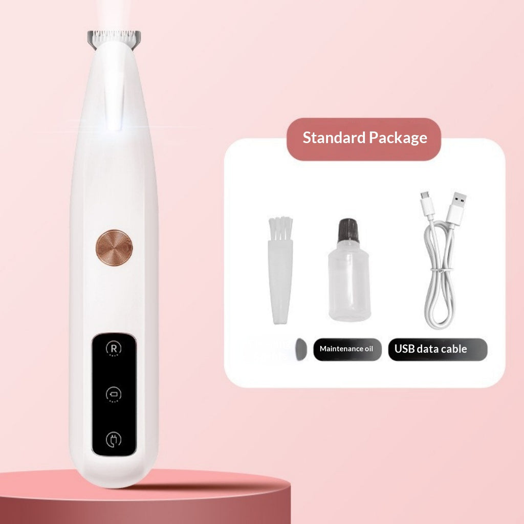 Clipper animal lavable avec lumière LED pour chats et chiens