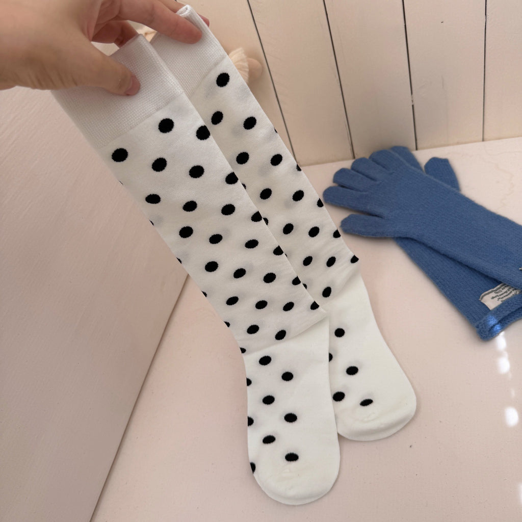Basique Polyvalent Slimming Respirant Coton Knee-high Femmes Chaussettes
