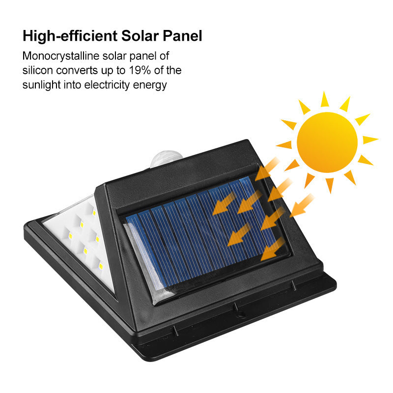 Lampe murale solaire extérieure minimaliste de ménage