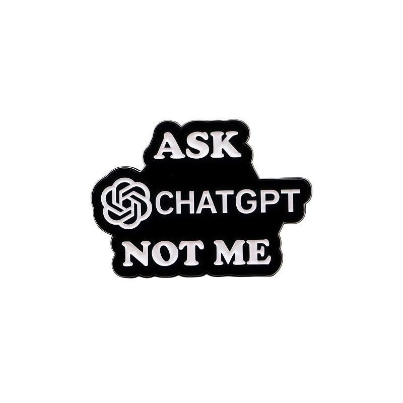 Creative English Citation Brooch Cartoon Metal Badge