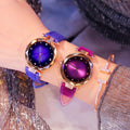 Ceinture en cuir mode Casual Colorful Femmes Montre Quartz