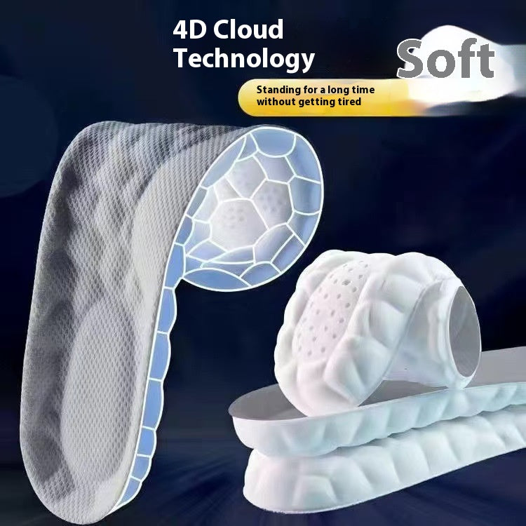 Insole Sports Shock Absorption Arch Support Haute Élastique Course Formation militaire