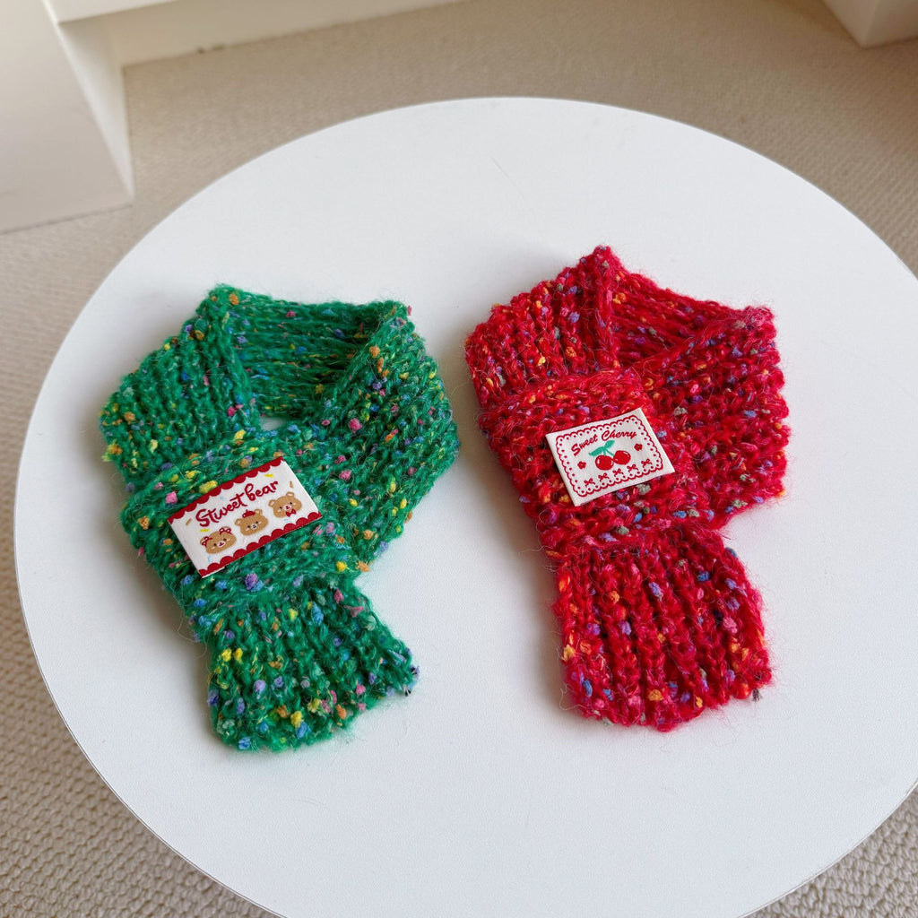 Bib chaud tricoté et serviette salive pour chiens