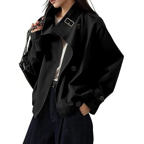 Manteau de tranchée rétro mode pour femmes